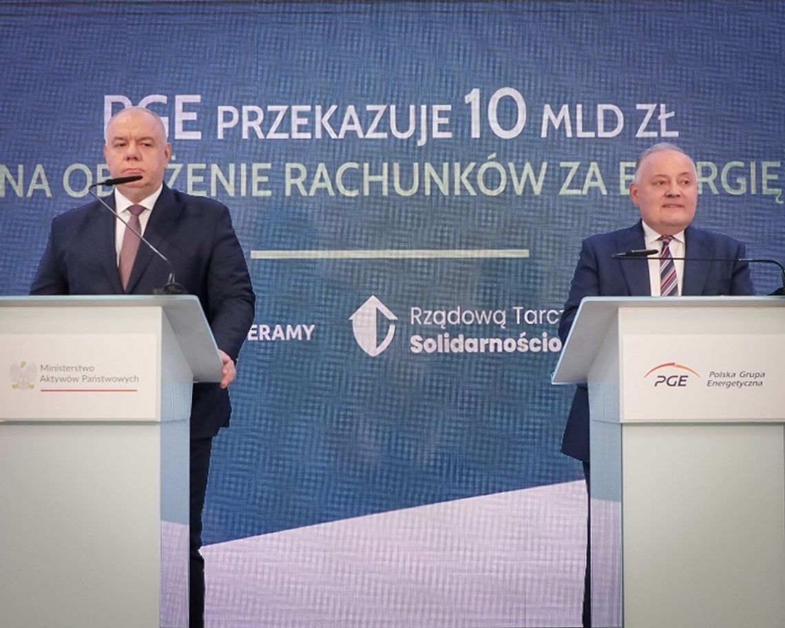 PGE przekazuje 10 mld złotych na obniżenie rachunków za energię