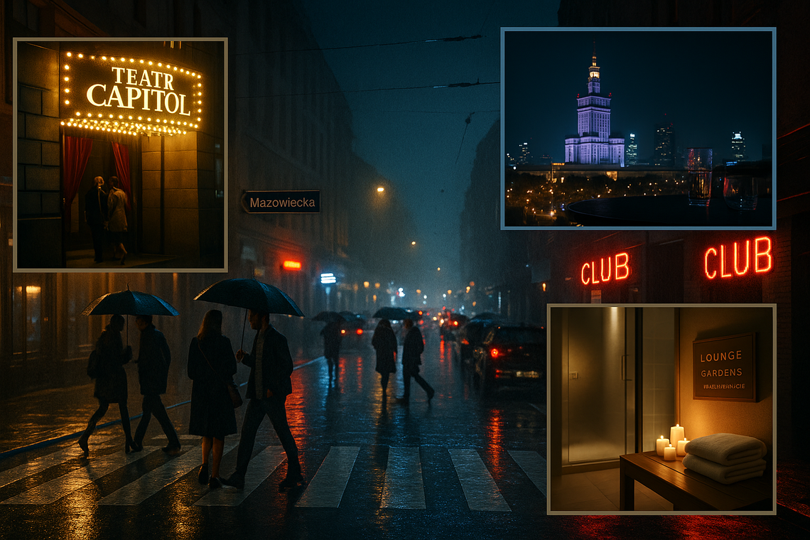 Piątkowy wieczór w Warszawie: od teatru przez kluby po relaks w Lounge Gardens