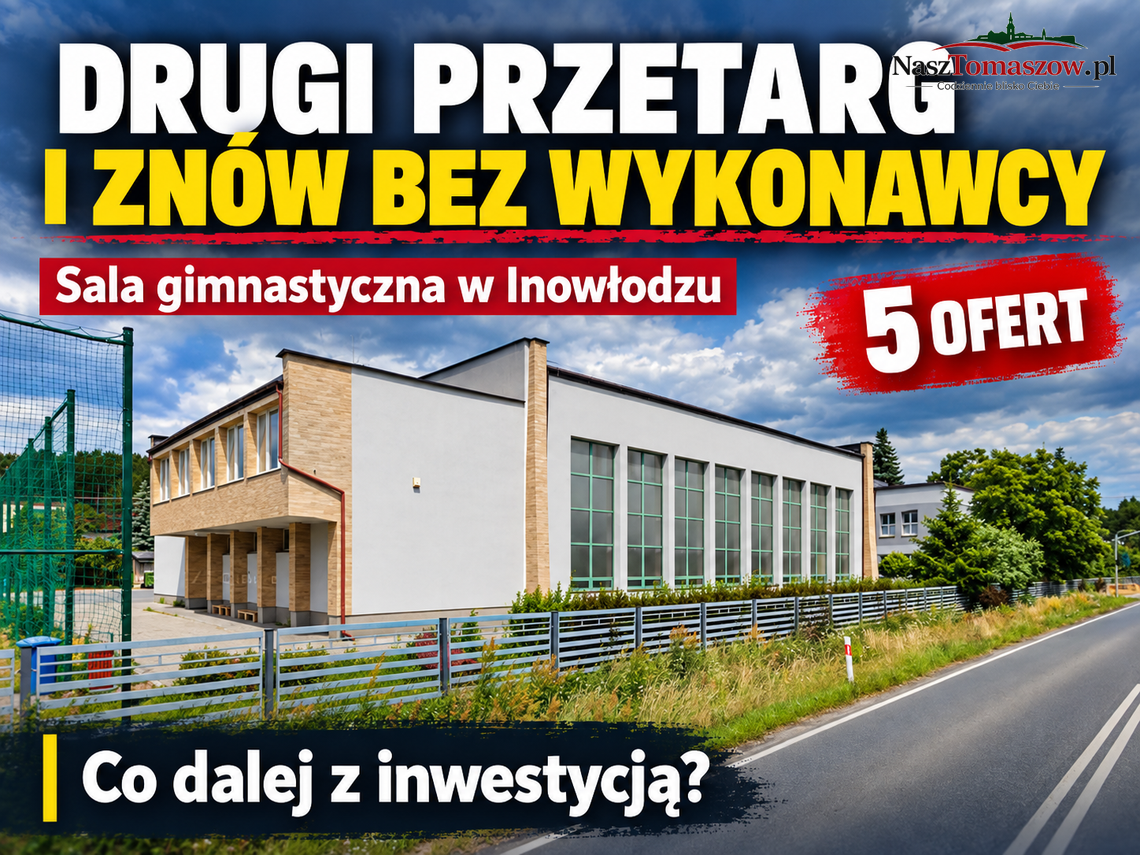 Pięć ofert i znów bez wykonawcy. Co dalej z salą gimnastyczną w Inowłodzu? Pięć ofert i znów bez wykonawcy. Co dalej z salą gimnastyczną w Inowłodzu?