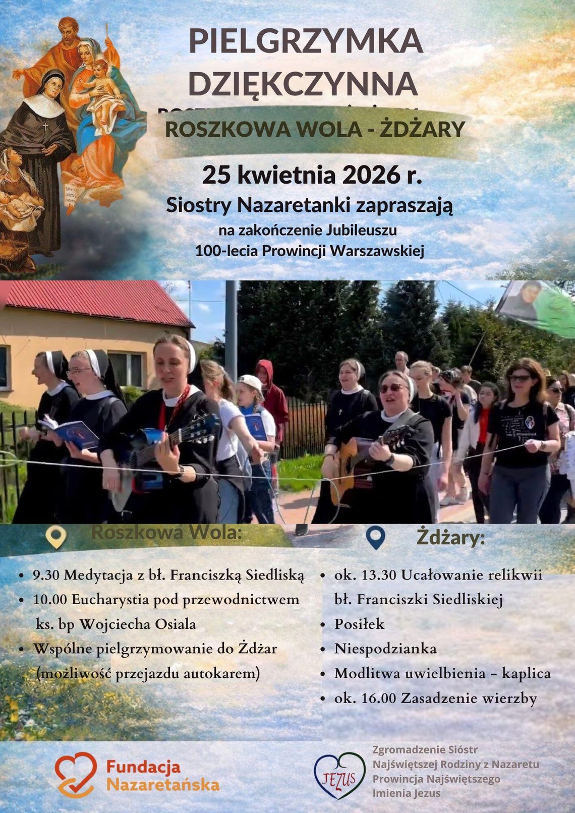 Pielgrzymka do Serca Nazaretu. Wyjątkowy finał jubileuszu Nazaretanek w Żdżarach