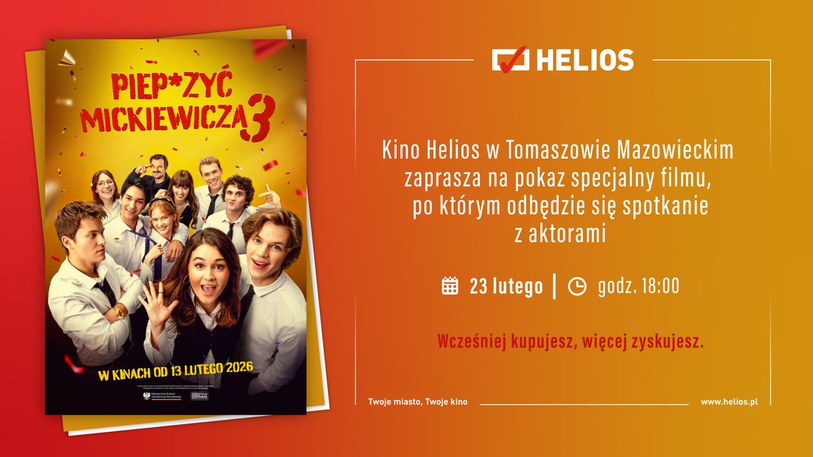 „Piep*zyć Mickiewicza 3” w Tomaszowie: seans w Heliosie i spotkanie z aktorami „Piep*zyć Mickiewicza 3” w Tomaszowie: seans w Heliosie i spotkanie z aktorami