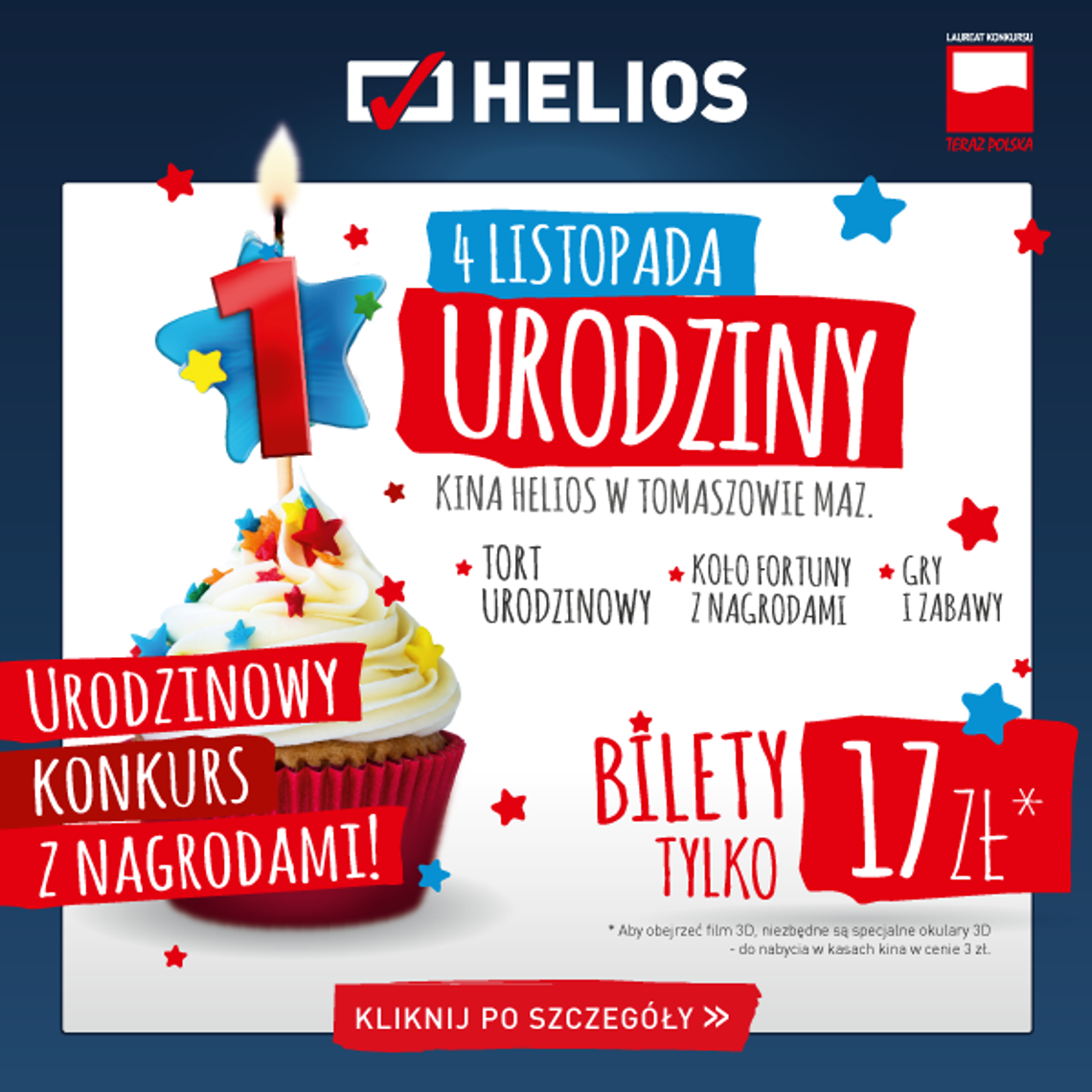 Pierwsze urodziny kina Helios w Tomaszowie!