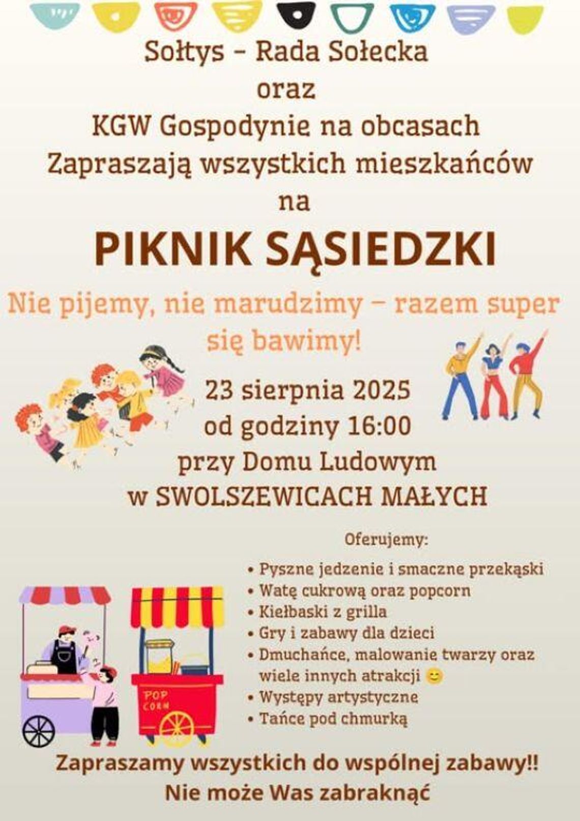 Piknik Sąsiedzki w Swolszewicach Małych – wspólna zabawa bez marudzenia! Piknik Sąsiedzki w Swolszewicach Małych – wspólna zabawa bez marudzenia!