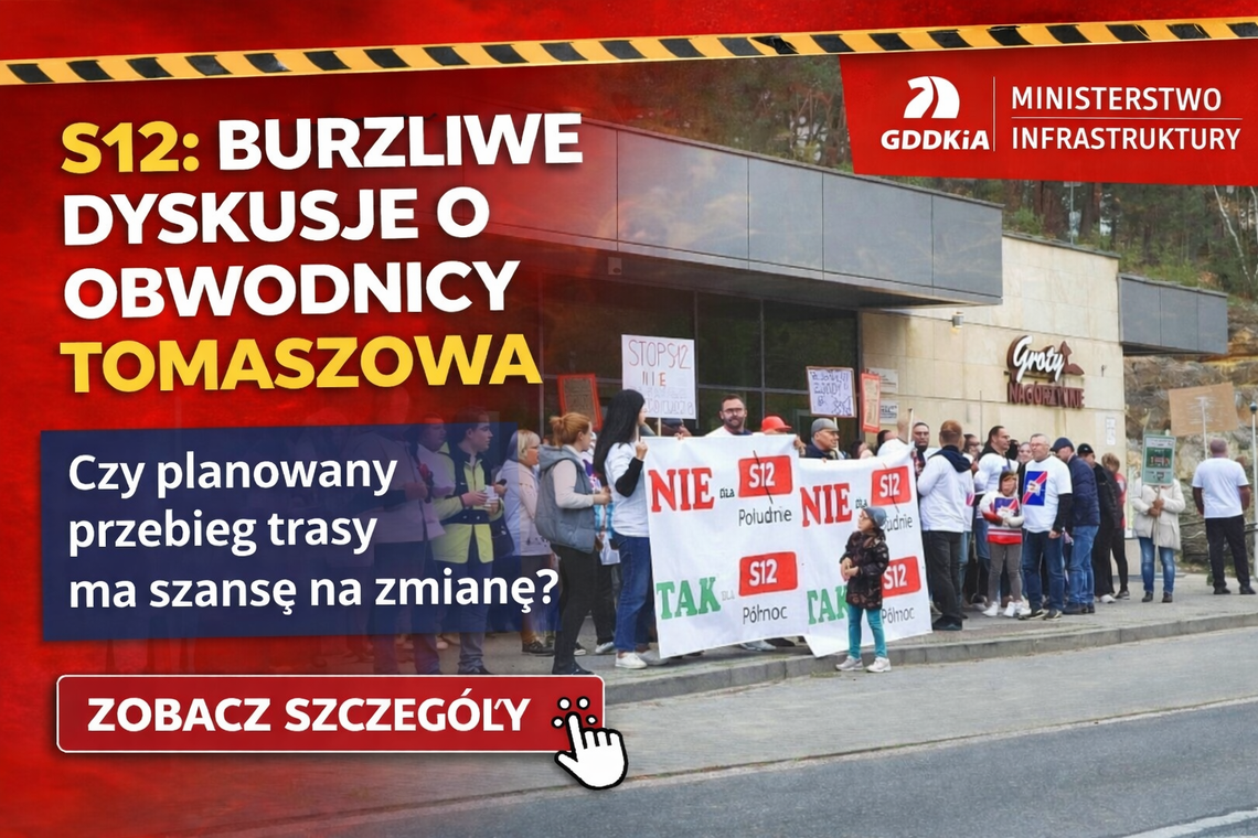 Plan budowy S12 w Sejmie; nie ma zgody co do obejścia Tomaszowa Mazowieckiego