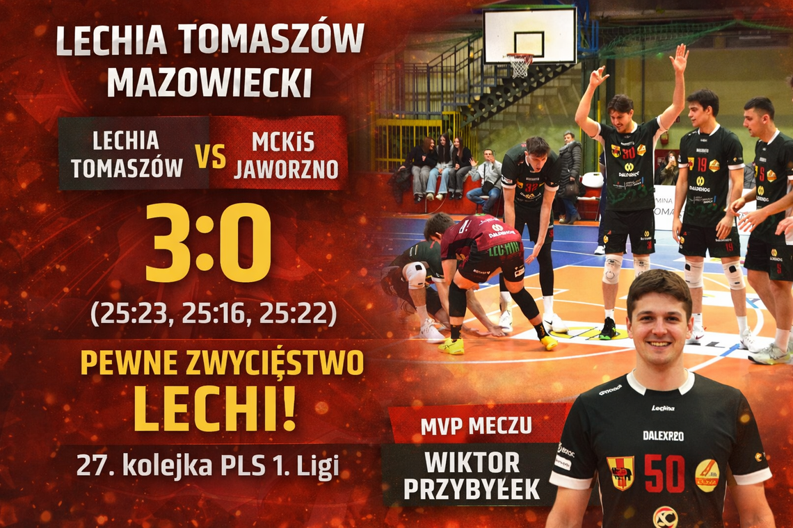 PLS 1. Liga: Lechia Tomaszów Mazowiecki pokonała MCKiS Jaworzno 3:0