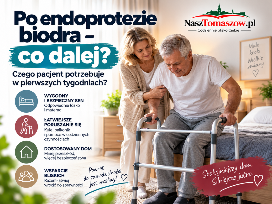 Po endoprotezie biodra – czego pacjent potrzebuje w pierwszych tygodniach? Po endoprotezie biodra – czego pacjent potrzebuje w pierwszych tygodniach?