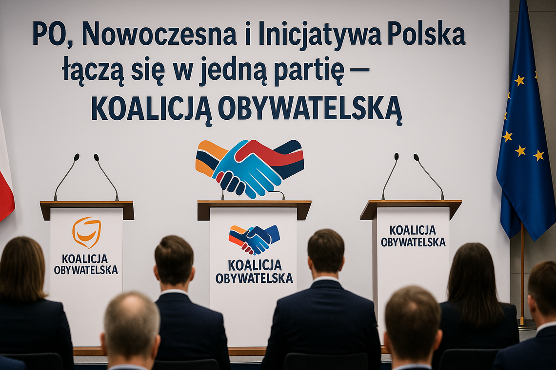 PO, Nowoczesna oraz Inicjatywa Polska łączą się w jedną partię - Koalicję Obywatelską