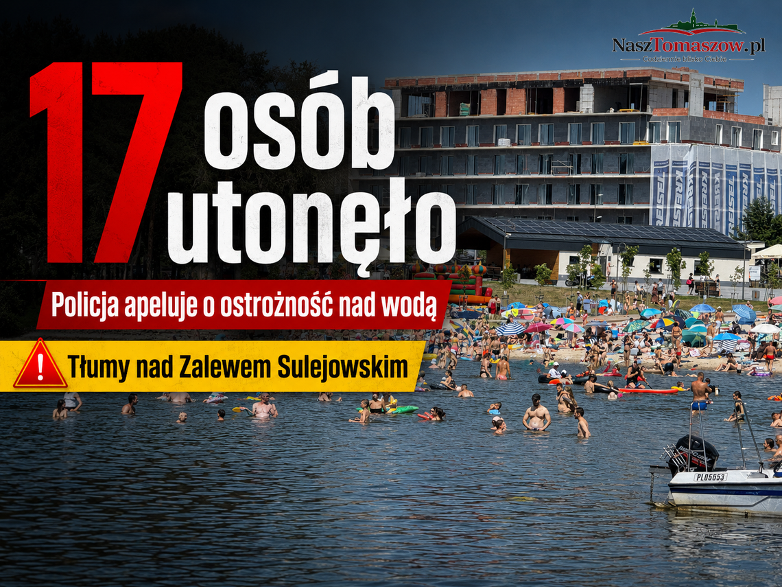 Po tragicznej niedzieli policja apeluje o rozsądek. Zalew Sulejowski pękał w szwach