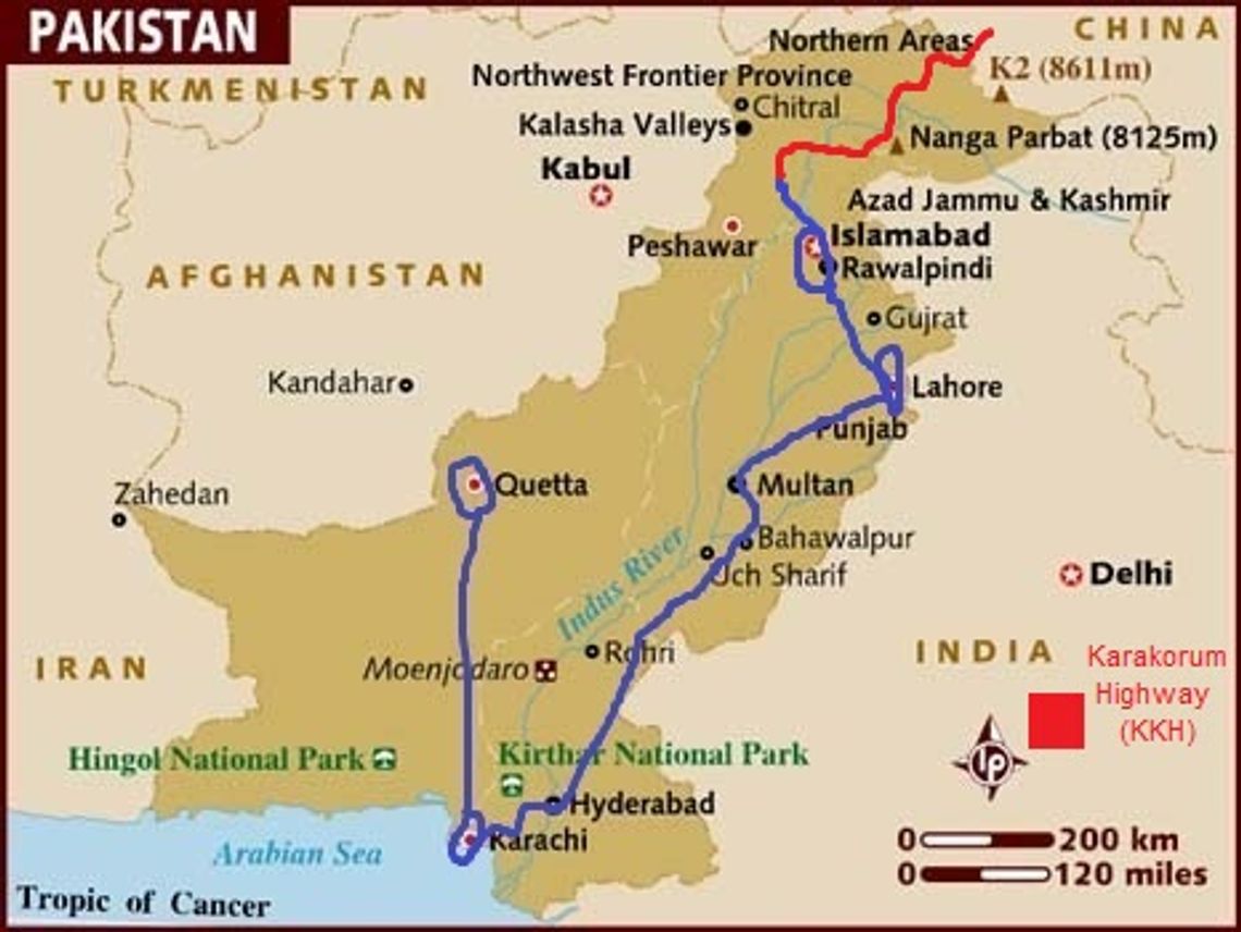 Początek górskiego szlaku czyli wjazd na Karakorum Highway