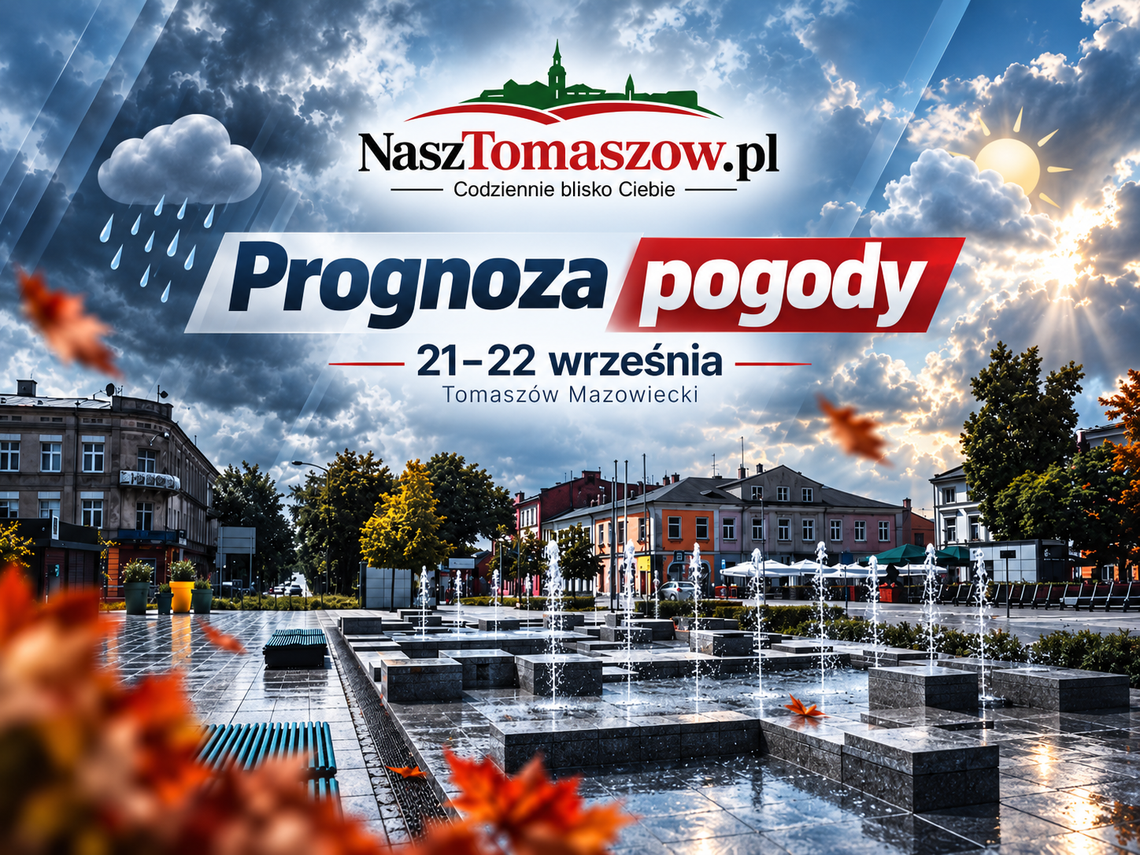 Pogoda na 21 i 22 września. Deszcz, wiatr i wyraźne ochłodzenie w Tomaszowie