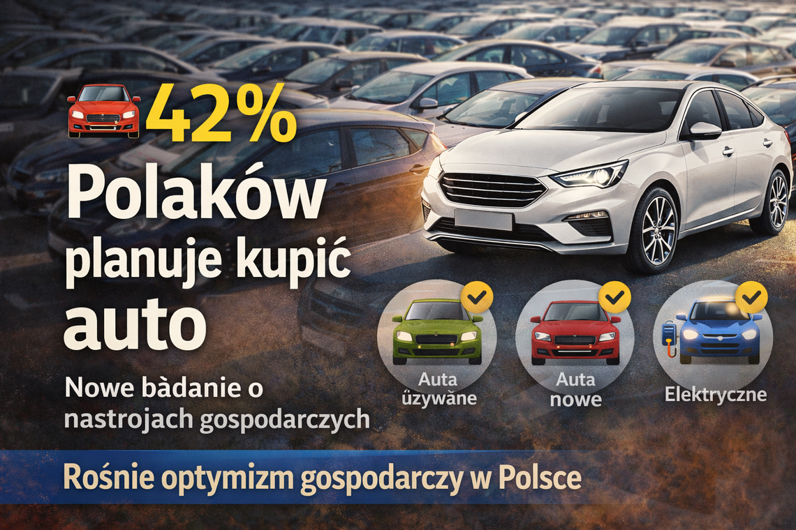 Polacy coraz bardziej optymistyczni gospodarczo. 42 proc. planuje zakup samochodu w ciągu roku