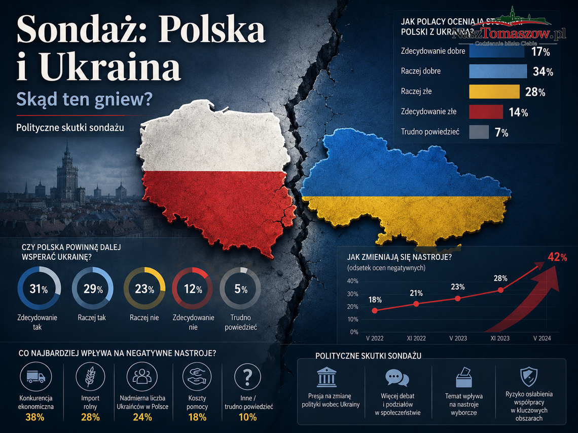Polacy coraz chłodniej patrzą na Ukrainę. Ten sondaż może zmienić język całej sceny politycznej