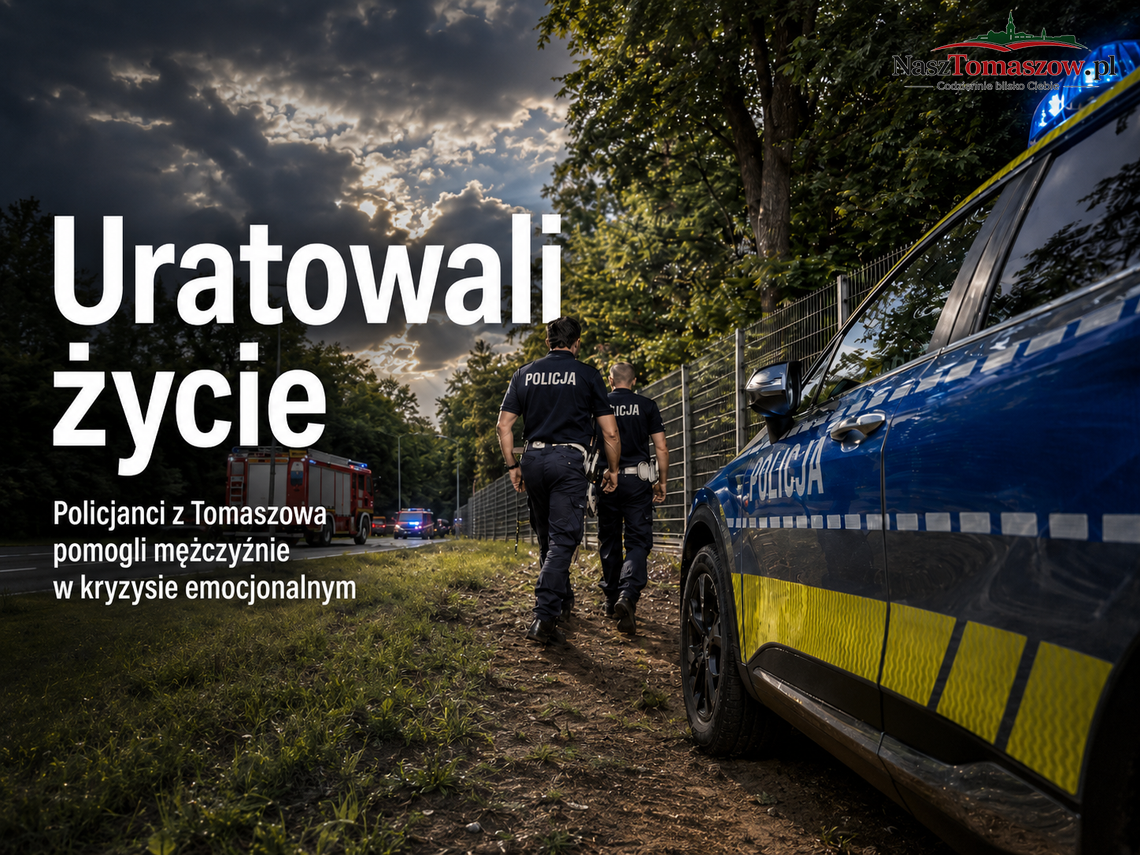 Policjanci z Tomaszowa uratowali mężczyznę w kryzysie emocjonalnym Policjanci z Tomaszowa uratowali mężczyznę w kryzysie emocjonalnym