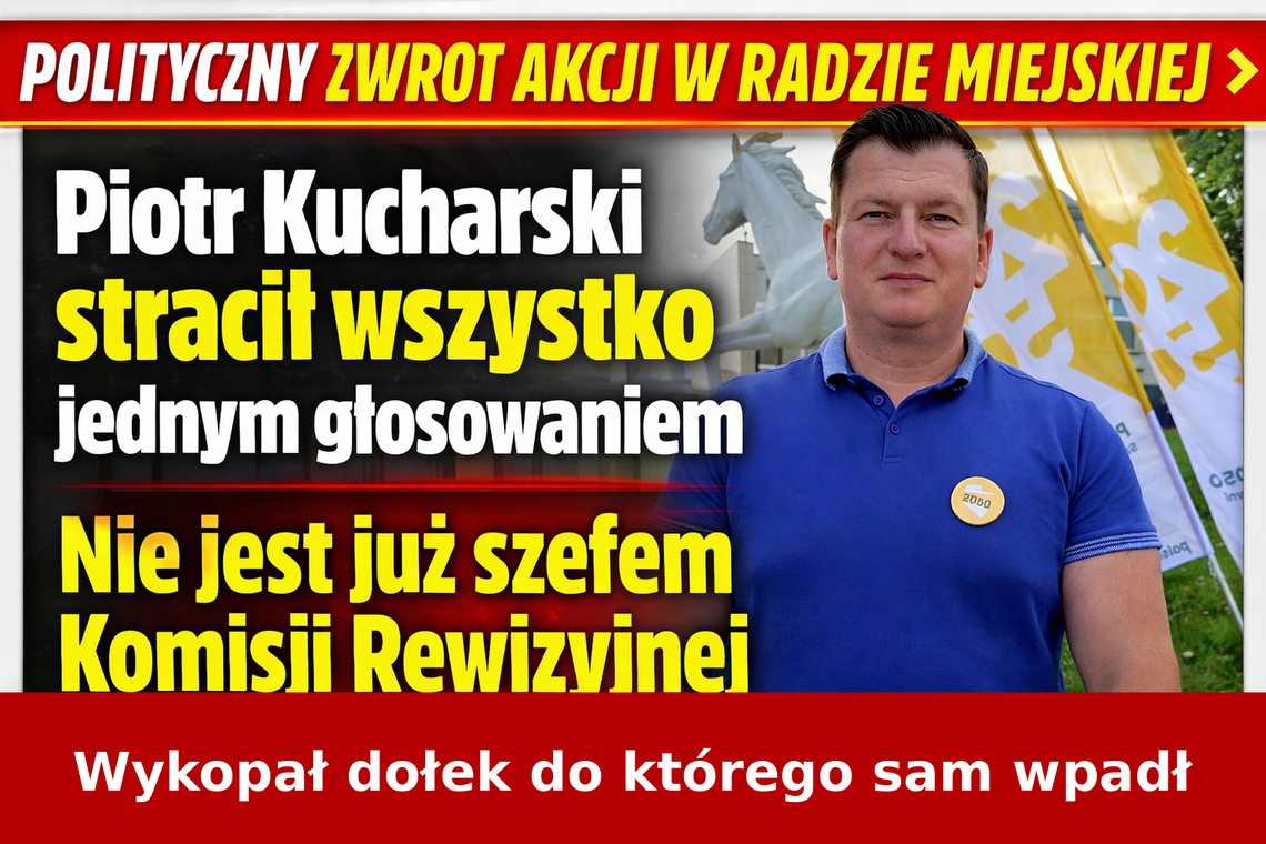 Polityczny zwrot akcji w Radzie Miejskiej. Piotr Kucharski stracił wszystko jednym głosowaniem