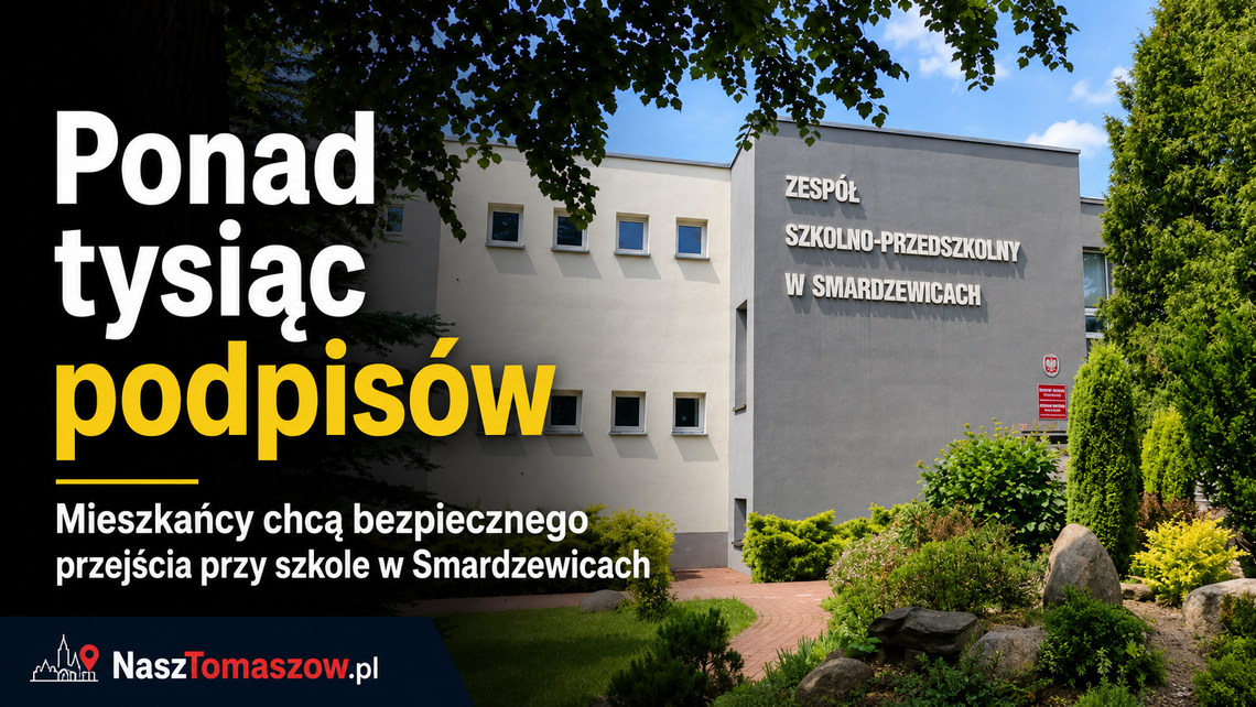 Ponad tysiąc podpisów w Smardzewicach. Mieszkańcy chcą bezpiecznego przejścia przy szkole