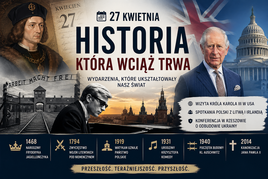 Poniedziałek, 27 kwietnia – dzień zapisany między światłem a pamięcią