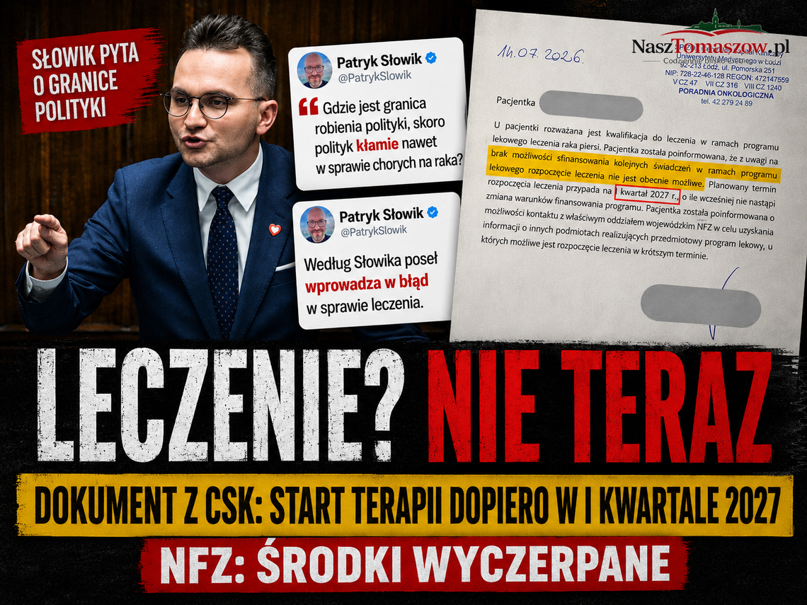 Poseł obiecuje leczenie. Szpital odsyła pacjentkę. NFZ potwierdza: pieniądze się skończyły Poseł obiecuje leczenie. Szpital odsyła pacjentkę. NFZ potwierdza: pieniądze się skończyły