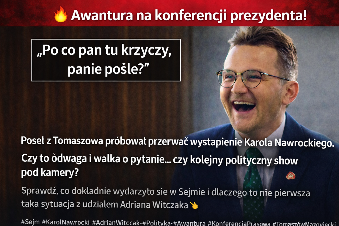 Poseł z Tomaszowa na sejmowej konferencji Prezydenta RP. Kolejny pokaz impertynencji Poseł z Tomaszowa na sejmowej konferencji Prezydenta RP. Kolejny pokaz impertynencji