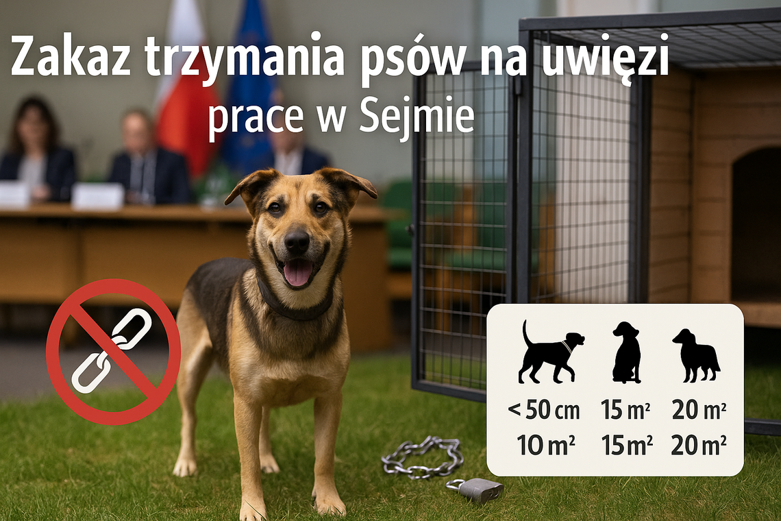 Poselskim projektem zakazu trzymania psów na uwięzi zajmie się komisja sejmowa