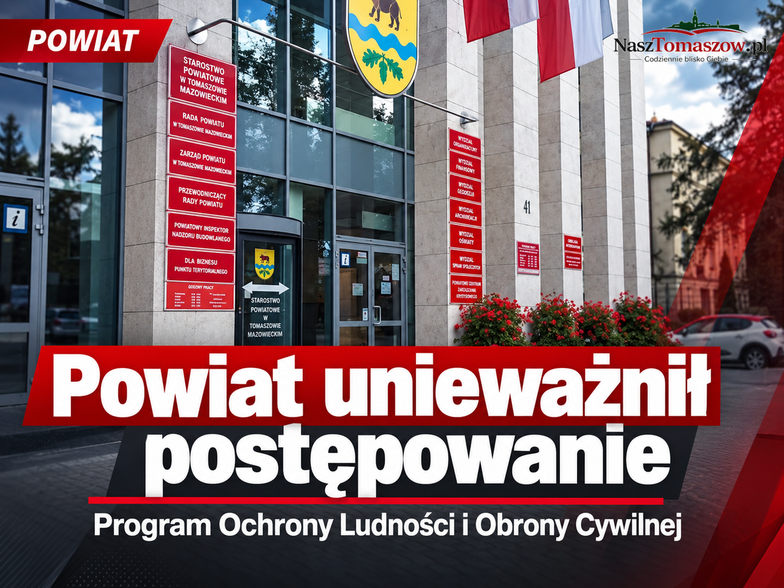 Powiat unieważnił postępowanie z ochrony ludności. Do końca roku zostały trzy miesiące