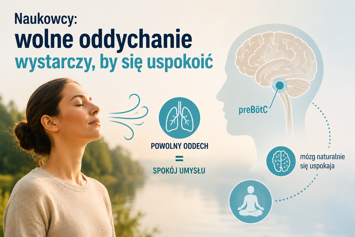 Powolne oddychanie uspokaja także bez medytacji. Naukowcy wykazali to na myszach
