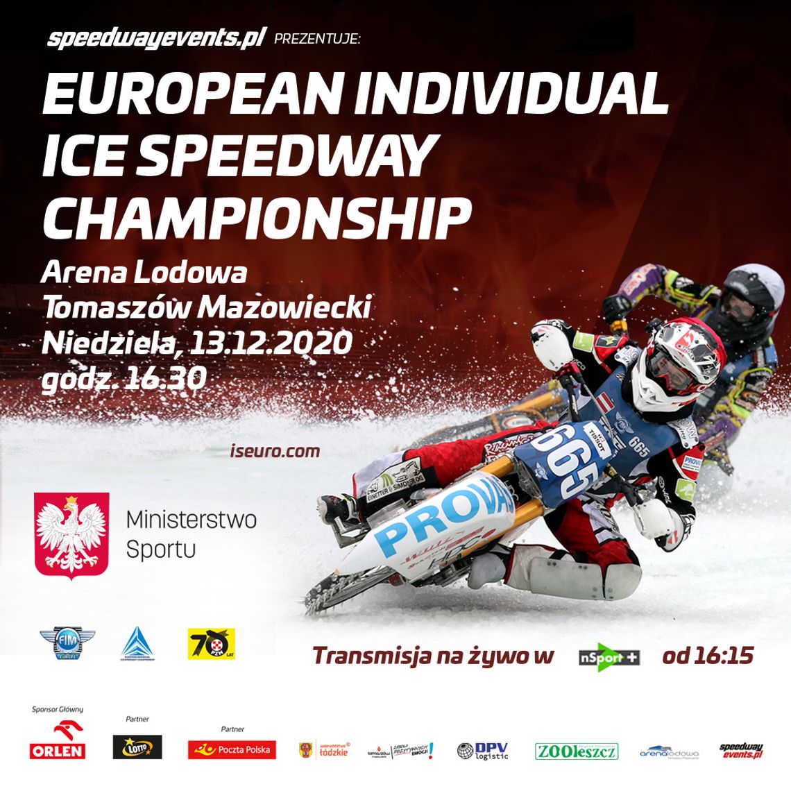 Poznaliśmy listę startową European Individual Ice Speedway Championship w Tomaszowie Mazowieckim