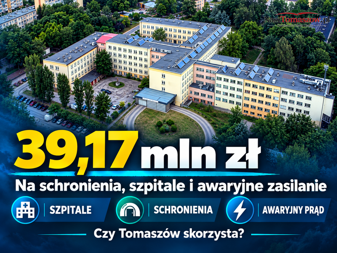 Prawie 40 mln zł na schronienia, szpitale i awaryjne zasilanie. Czy Tomaszów wykorzysta nowy program? Prawie 40 mln zł na schronienia, szpitale i awaryjne zasilanie. Czy Tomaszów wykorzysta nowy program?