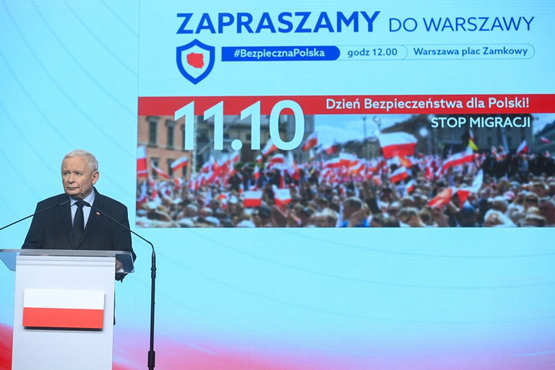 Prezes PiS: 11 października odbędzie się manifestacja przeciwko nielegalnej migracji; wzywam do udziału