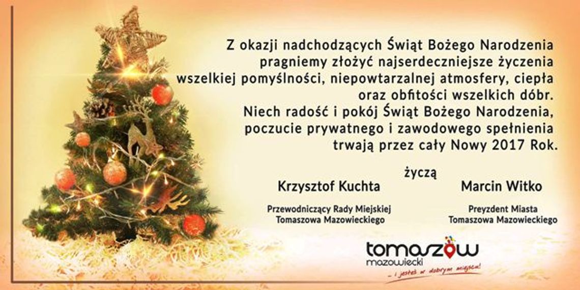Prezydent Tomaszowa Mazowieckiego na Święta