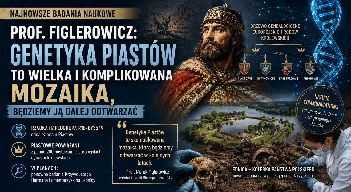 Prof. Figlerowicz: genetyka Piastów to wielka i skomplikowana mozaika. Badania będą kontynuowane