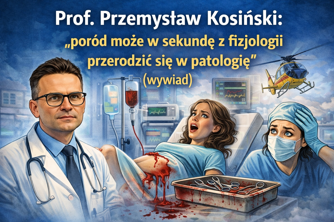 Prof. Przemysław Kosiński: poród może w sekundę z fizjologii przerodzić się w patologię (wywiad)
