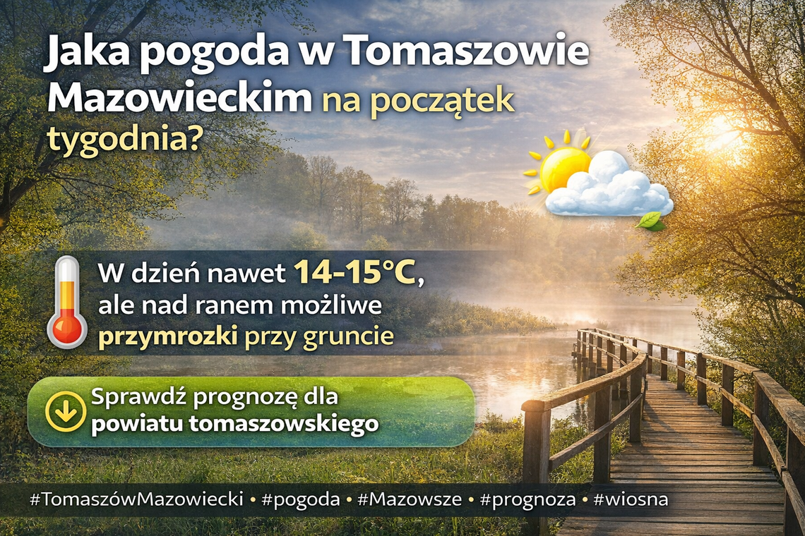 Prognoza pogody dla powiatu tomaszowskiego na 23 i 24 marca Prognoza pogody dla powiatu tomaszowskiego na 23 i 24 marca