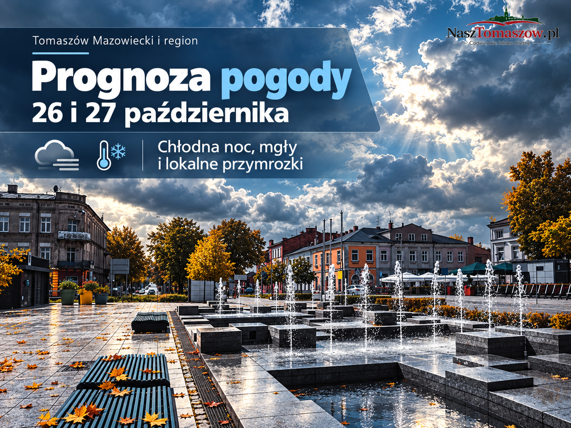 Prognoza pogody na 26 i 27 października. Chłodna noc, lokalne przymrozki i gęste mgły