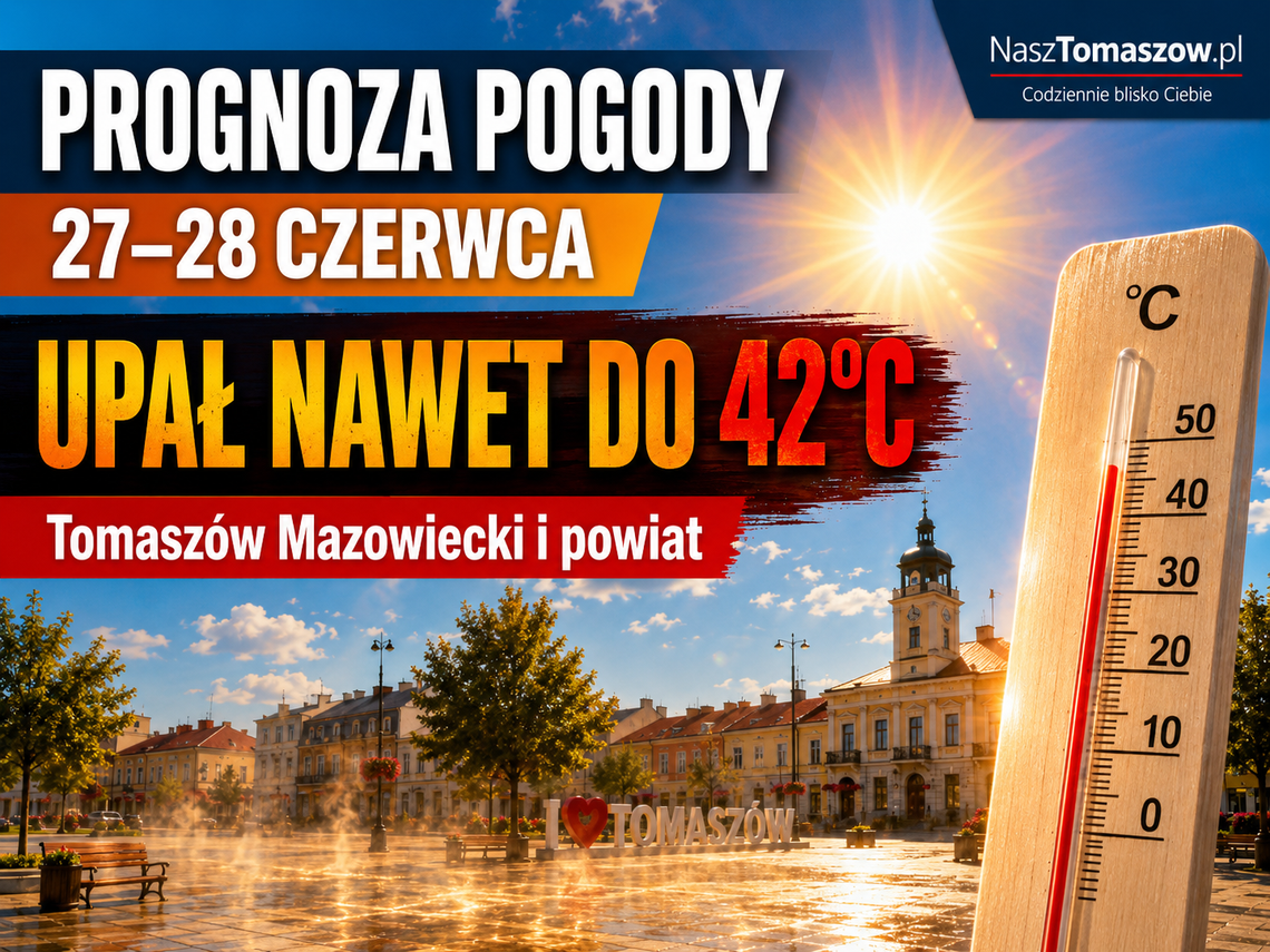 Prognoza pogody na 27 i 28 czerwca. Tomaszów pod czerwoną lampą upału