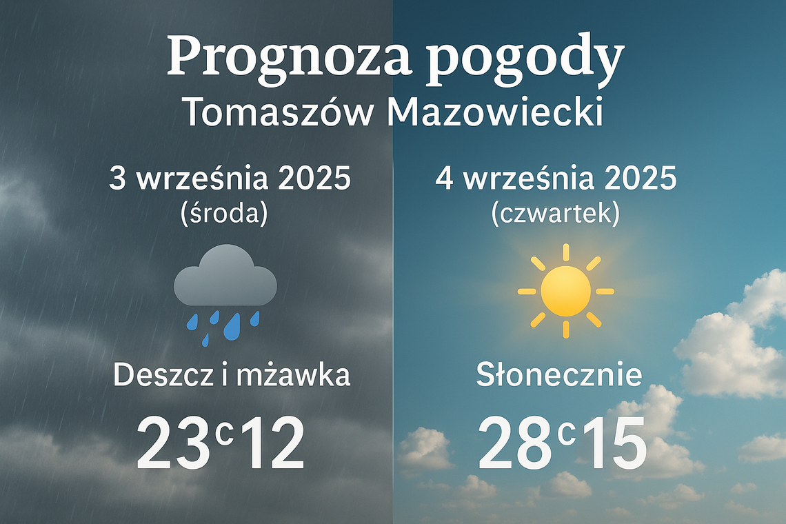 Prognoza pogody na 3 i 4 września Prognoza pogody na 3 i 4 września