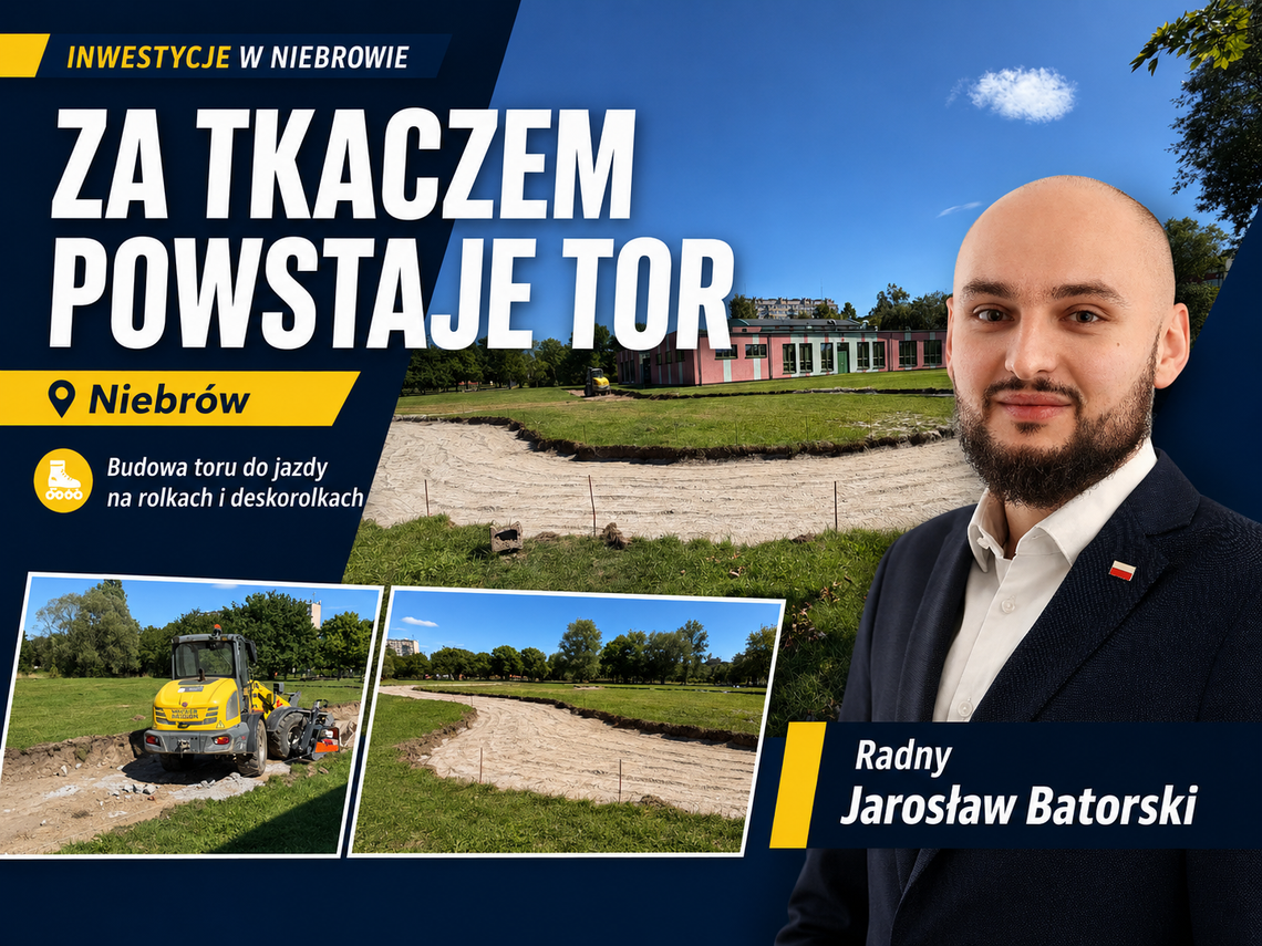 Projekt Batorskiego staje się rzeczywistością. Za „Tkaczem” budują tor do jazdy na rolkach
