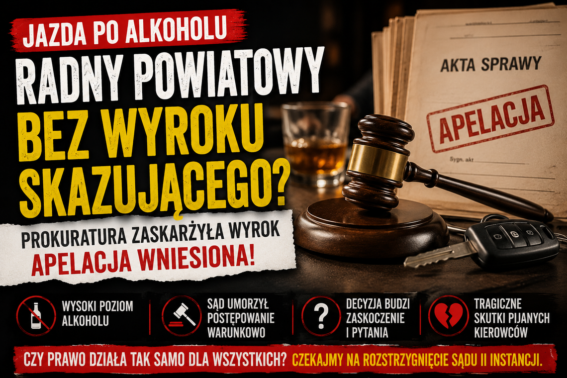 Prokuratura zaskarżyła wyrok w sprawie radnego powiatowego Leona K.