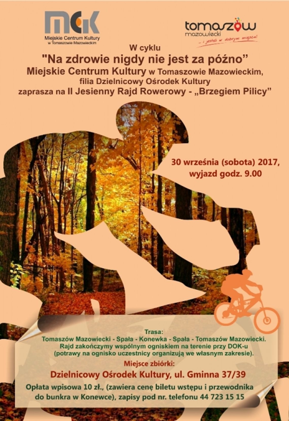 Przejechać się brzegiem Pilicy