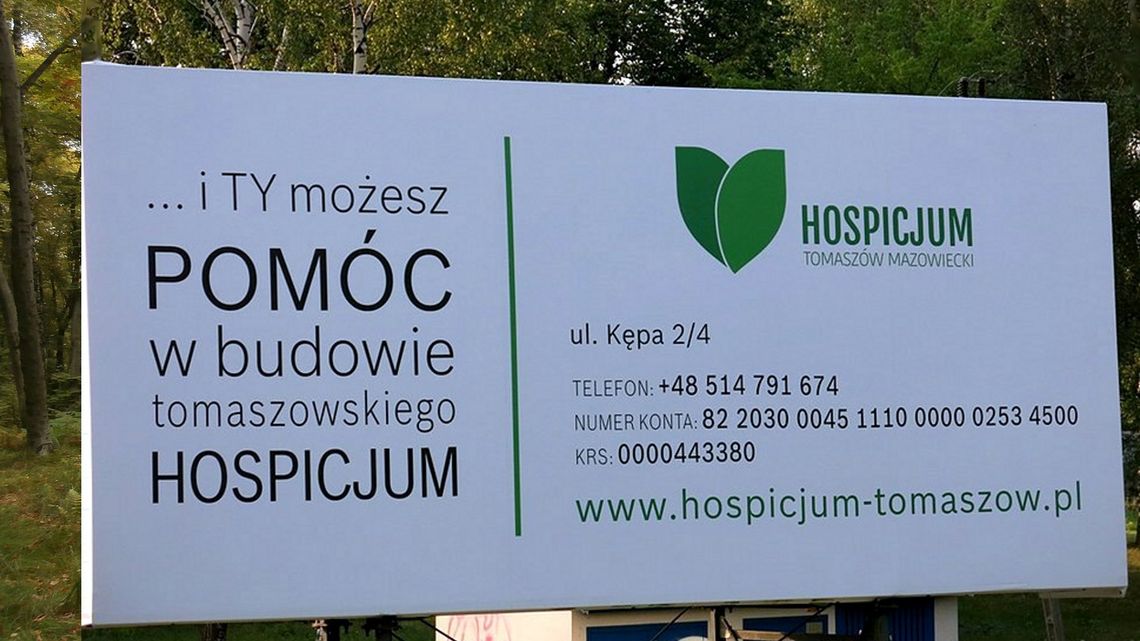 Przekaż 1% podatku na budowę hospicjum w Tomaszowie Mazowieckim