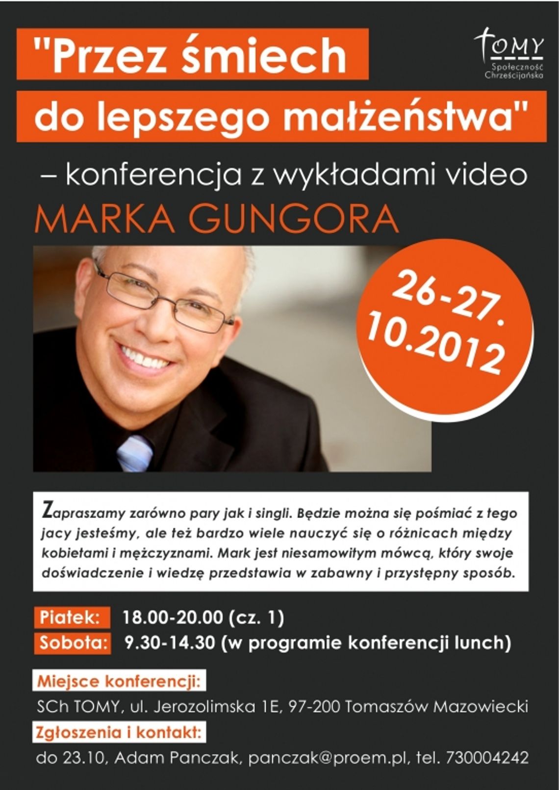 Przez śmiech do lepszego małżeństwa - konferencja z wykładami video Marka Gungora