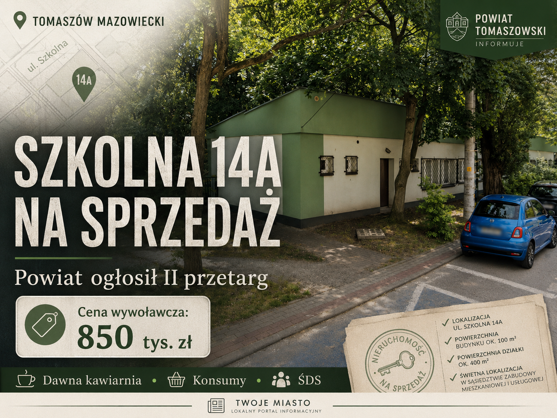 Przy Szkolnej na sprzedaż idzie nie tylko budynek. To adres z pamięcią Tomaszowa Przy Szkolnej na sprzedaż idzie nie tylko budynek. To adres z pamięcią Tomaszowa