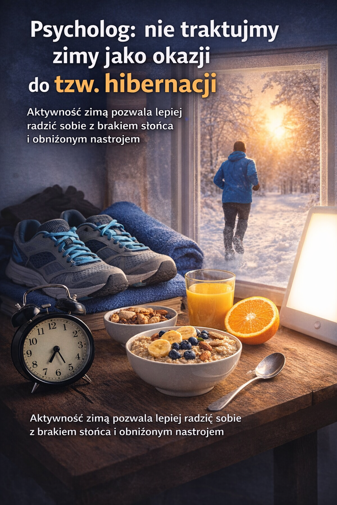 Psycholog: nie traktujmy zimy jako okazji do tzw. hibernacji Psycholog: nie traktujmy zimy jako okazji do tzw. hibernacji