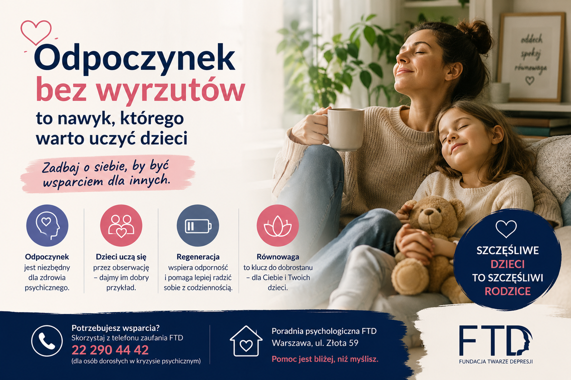 Psycholog: odpoczynek bez wyrzutów to nawyk, którego warto uczyć dzieci Psycholog: odpoczynek bez wyrzutów to nawyk, którego warto uczyć dzieci
