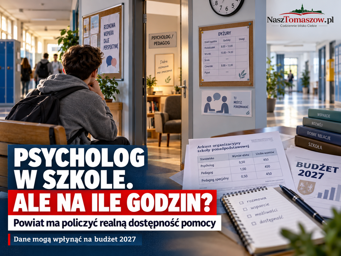 Psycholog w każdej szkole, ale na ile godzin? Powiat ma policzyć realną dostępność pomocy