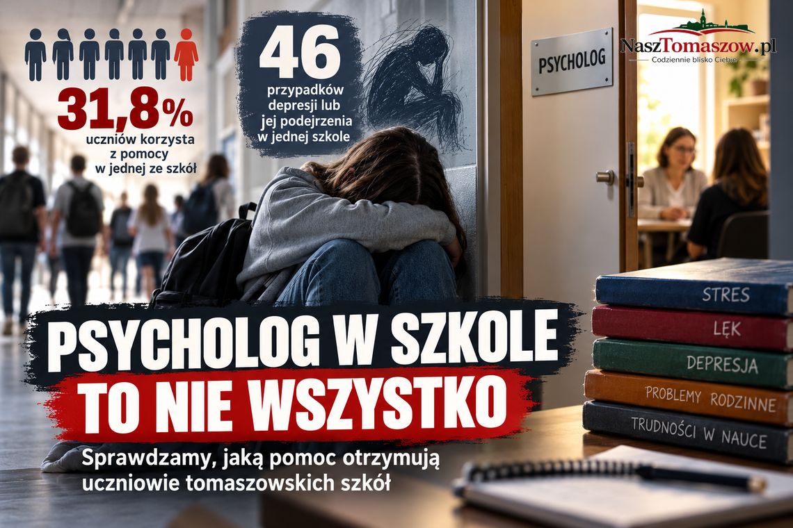 Psycholog w szkole to nie wszystko. Sprawdzamy, jaką pomoc otrzymują uczniowie tomaszowskich szkół Psycholog w szkole to nie wszystko. Sprawdzamy, jaką pomoc otrzymują uczniowie tomaszowskich szkół