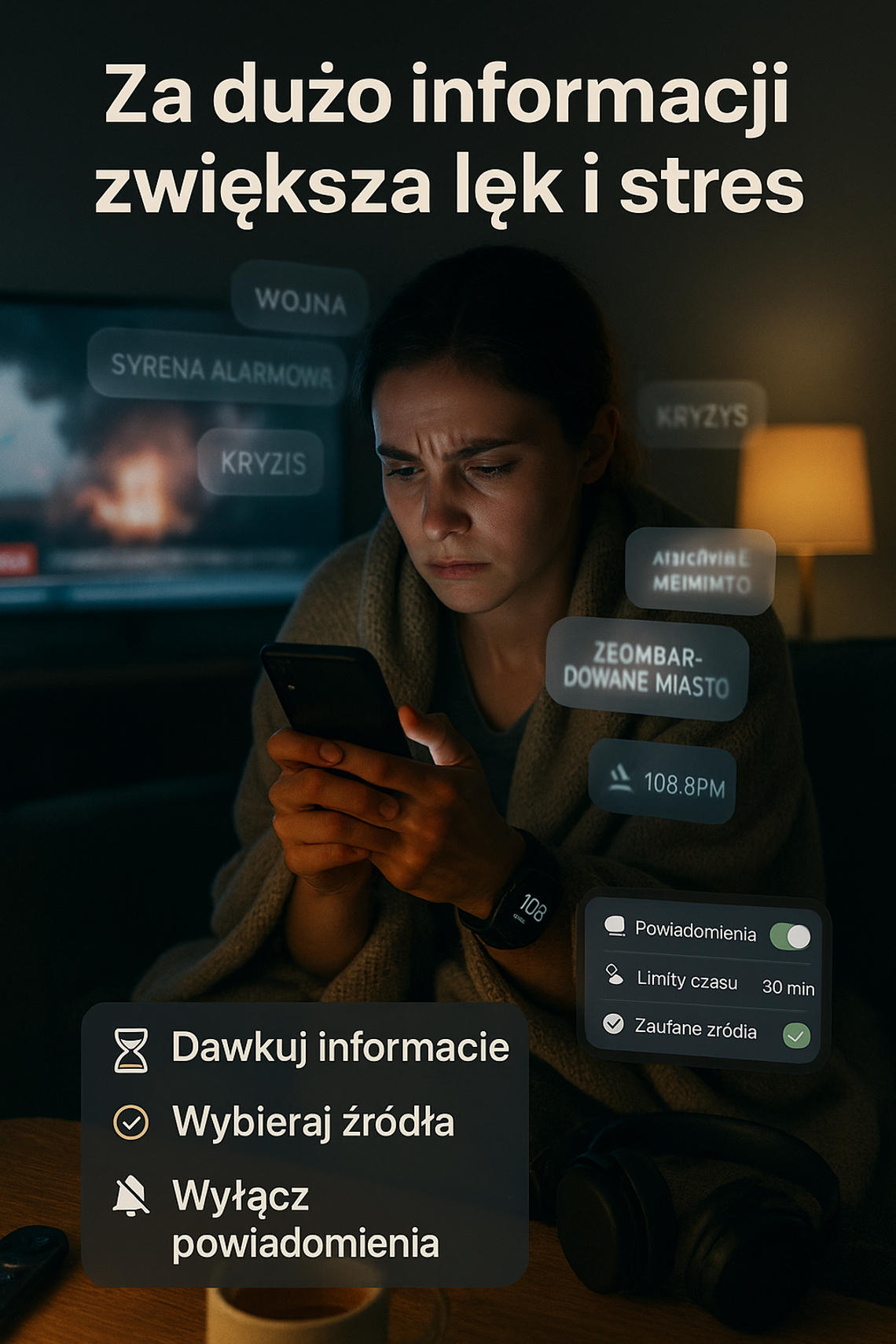 Psycholożka: dbając o dobrostan w kryzysie dawkujmy sobie informacje, selekcjonujmy ich źródła