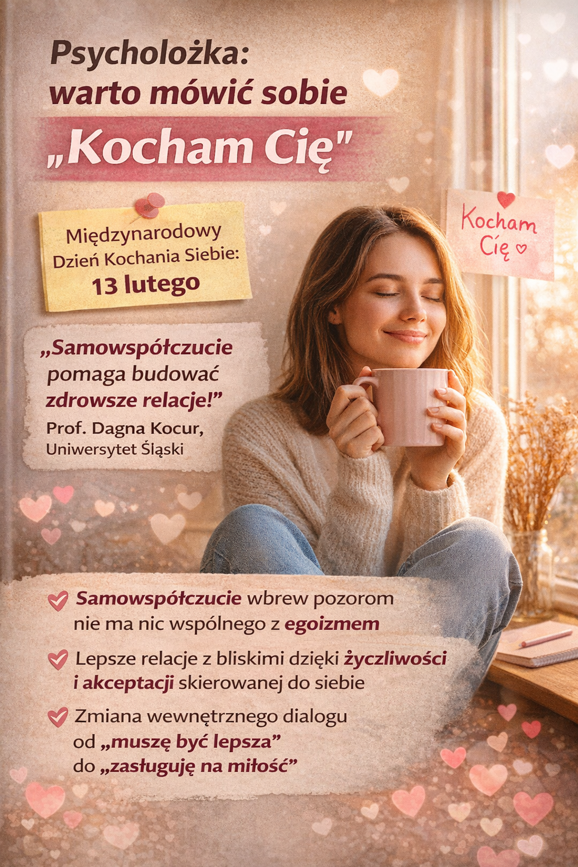Psycholożka: warto mówić sobie „kocham Cię”
