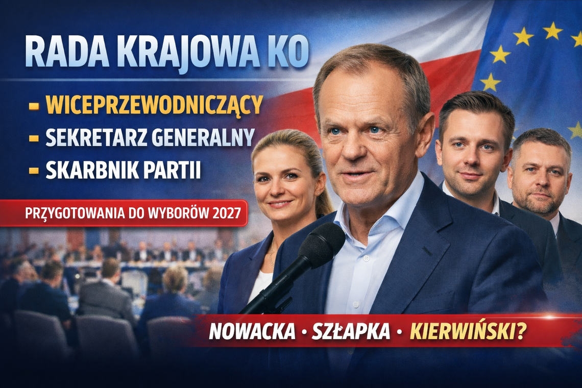 Rada Krajowa KO wybierze w sobotę wiceprzewodniczących i sekretarza generalnego