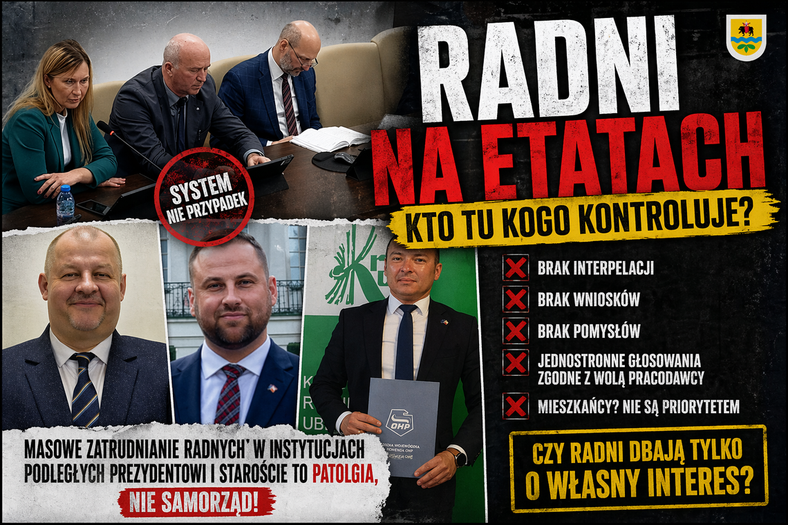 Radni na etatach. Kto tu kogo kontroluje?