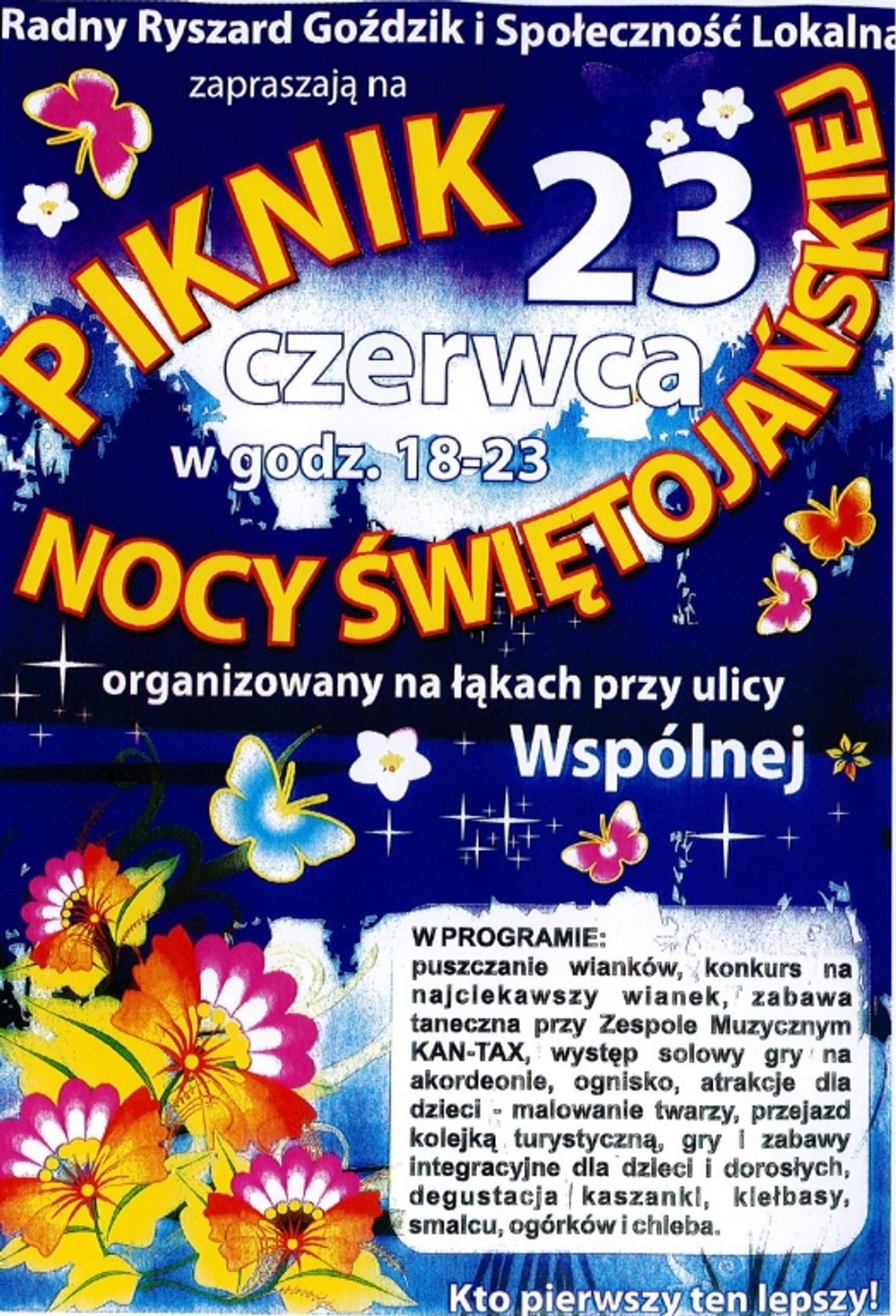 Radny Goździk zaprasza na piknik